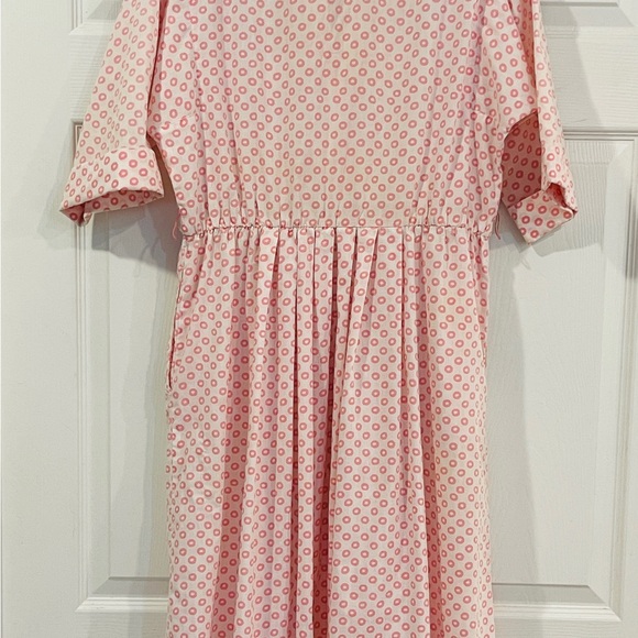 Vintage Petites by Willi Classic Shirt Waist Dress  pink dots - Picture 4 of 8